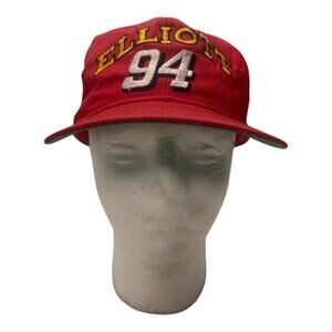 Vintage Bill Elliott Red Hat Cap Snapback McDonalds Racing Nascar 90s